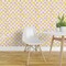 Pre-Pasted Wallpaper 2FT Wide Checkerboard Plaid Retro Fruit Nineties Summer Banana Fun Whimsical Pink Quirky Custom Pre-pasted Wallpaper by Spoonflower